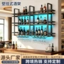 壁挂式酒吧家用黑色酒架