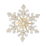 跨境欧美雪花胸针潮流日韩风饰品简约高档大衣男女配饰丝巾扣别针