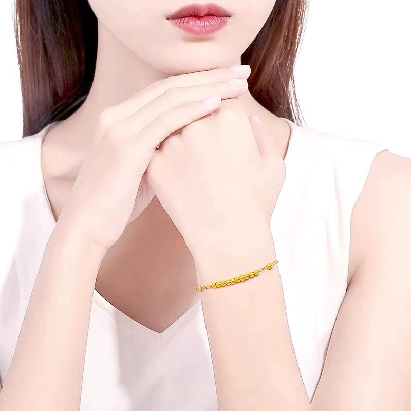 18K золотой браслет идеальный Браслет au750 цвет золотой браслет ювелирные изделия Свежий Простой оптовый дренаж