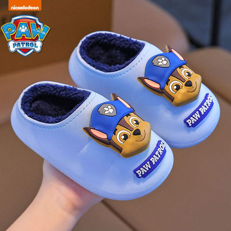 Zapatillas de algodón auténticas de invierno para niños y niñas con bolsas de algodón impermeables de lana caliente, zapatos de algodón caseros para bebés