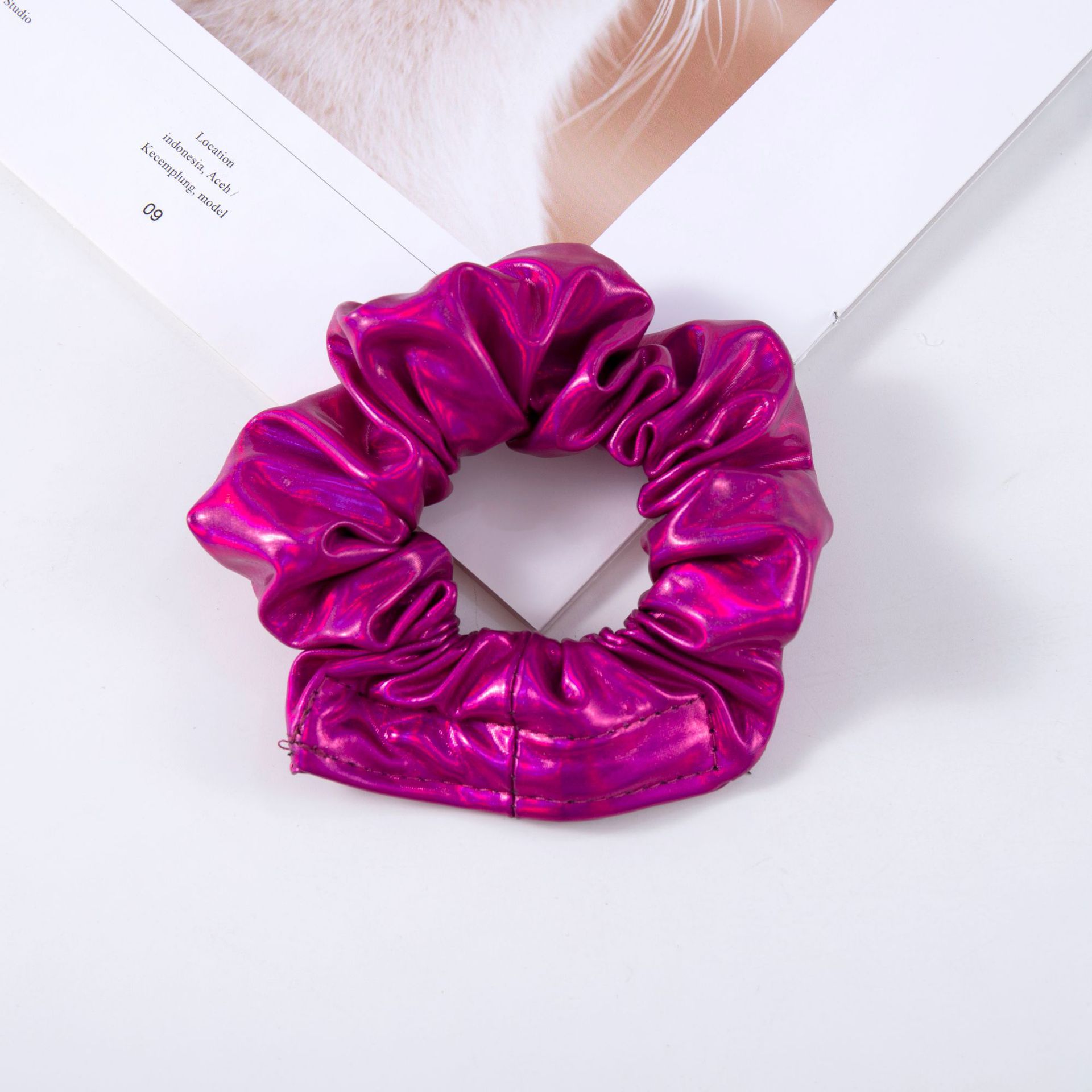 Simple Style Solid Color Cloth Handmade Hair Tie 1 Piece display picture 10