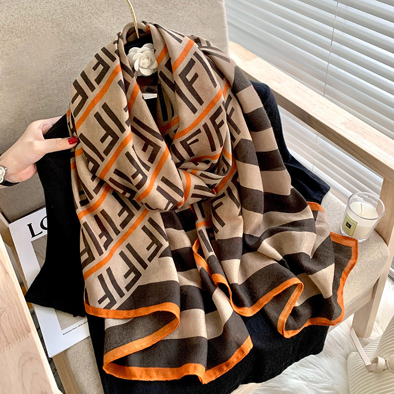 2023 new cotton and linen scarf women's autumn and winter long scarf Korean style versatile high-grade fashionable dual-use shawl