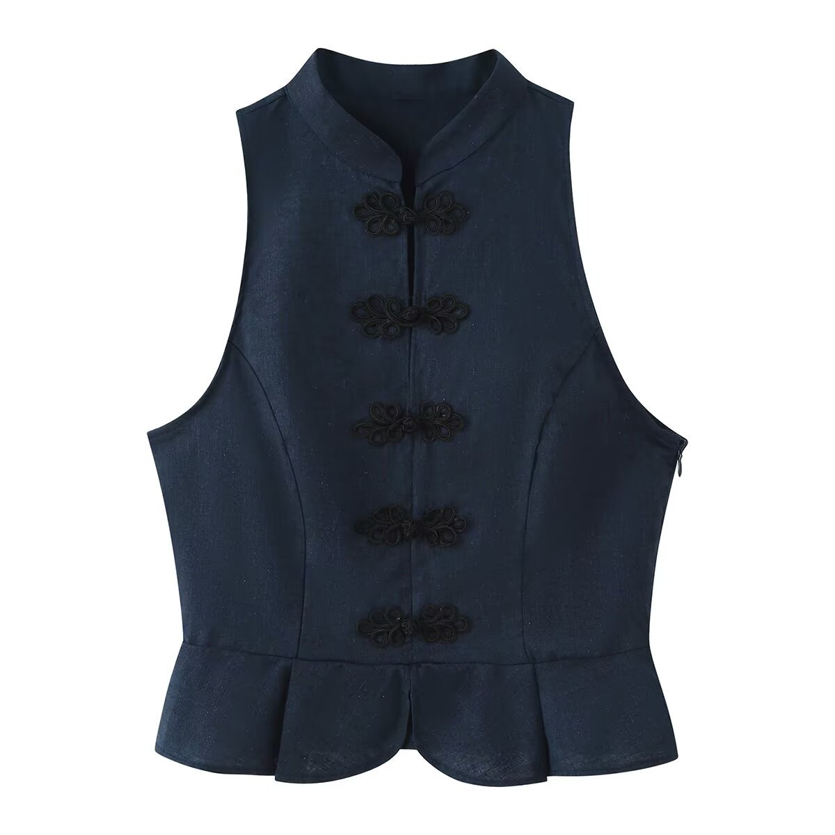ZAZA hecho en casa estilo europeo y americano al por mayor ropa de mujer de moda de hilo de lino nudos de falda corta blusa 7756826