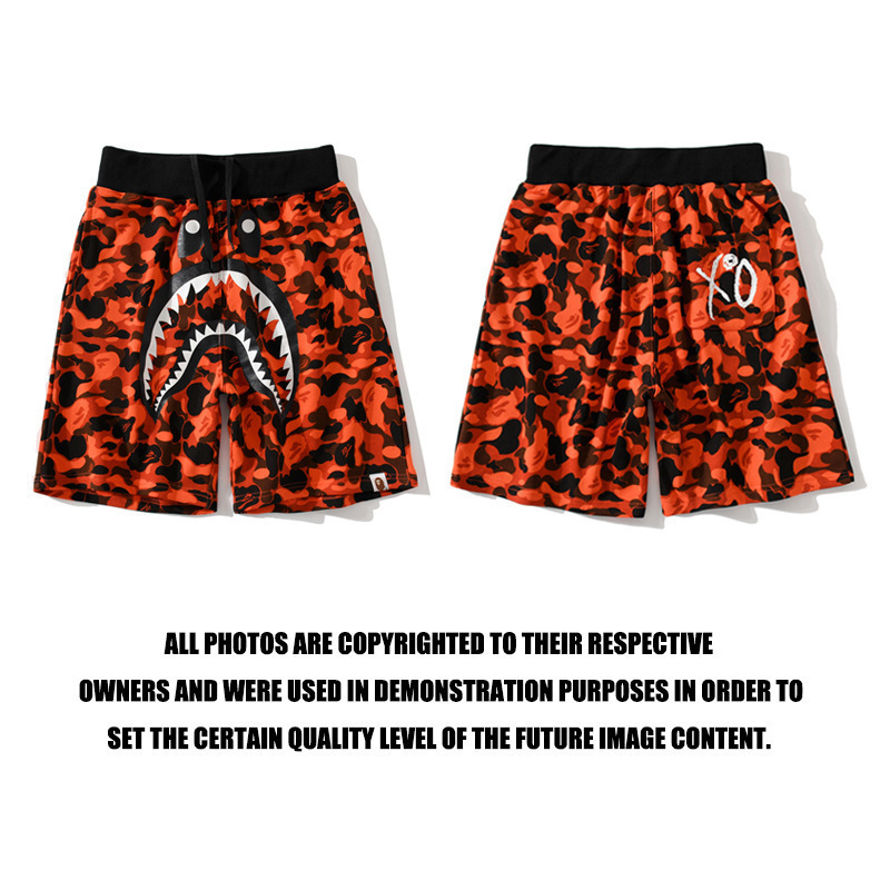 Ba.Pe Japanese Trendy Brand Shark Falcon Sports Shorts Camouflage Digital Print Cross-Border Foreign Trade Direct Wholesale Five-Point Shorts