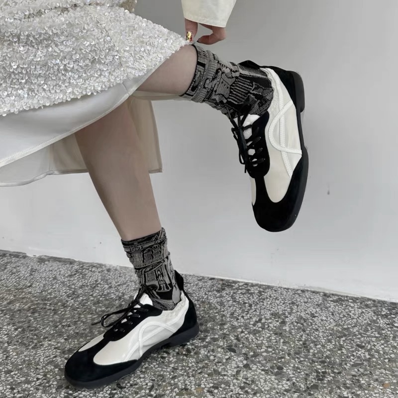 Scarpe da ballo da donna in pelle con suola morbida, sportive e per il tempo libero, primavera/estate 2024, nuove di zecca_voghion.com