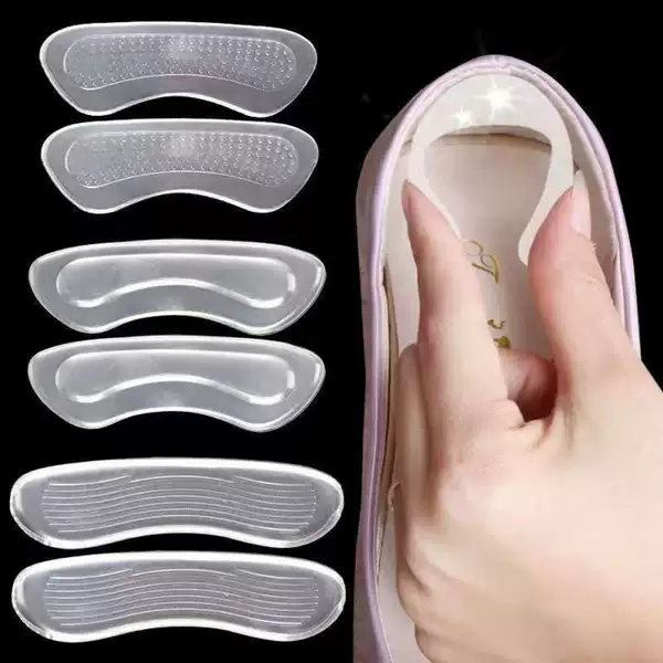 Self-produced heel sticker transparent silicone thickened enlarged high-heeled shoes adjustable size anti-drop heel anti-buckle foot anti-wear foot