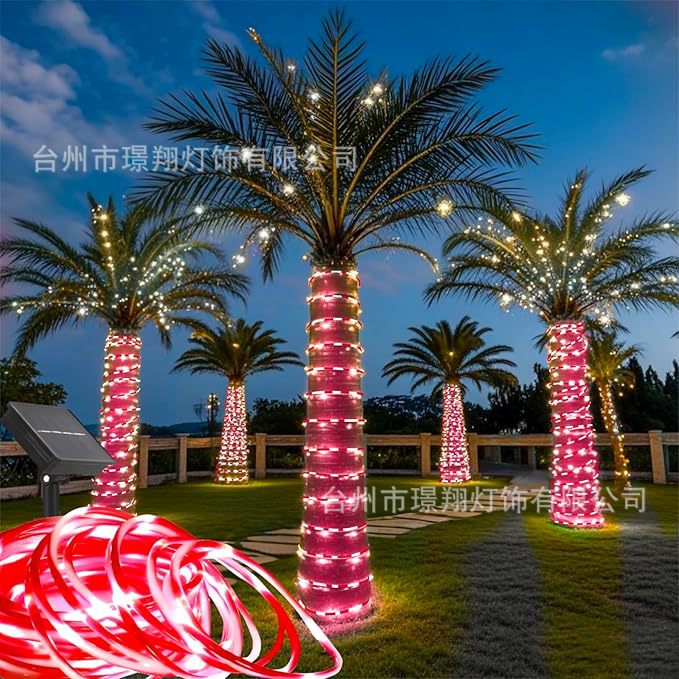 跨境专供LED铜线管子灯彩虹管庭院圣诞节日灯户外装饰灯亚马逊