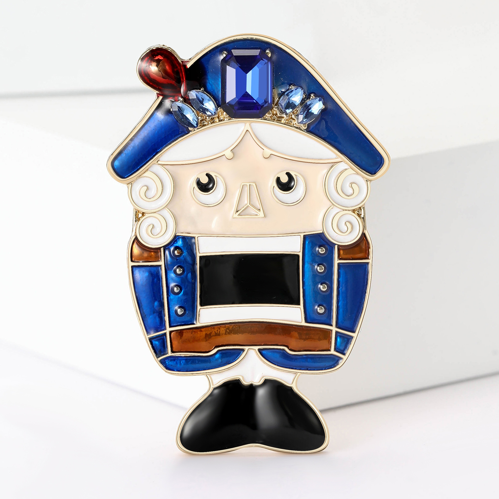Fashion Enamel Oil Dropping King Brooch Creative Fairy Tale Cartoon Character Corsage Jewelry Pin Accessories Unisex