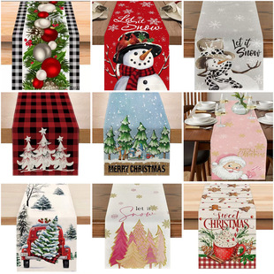 Christmas Table Flag Amazon Table Insulation Mat Digital Printing Linen Table Flag Table Mat Digital Printing