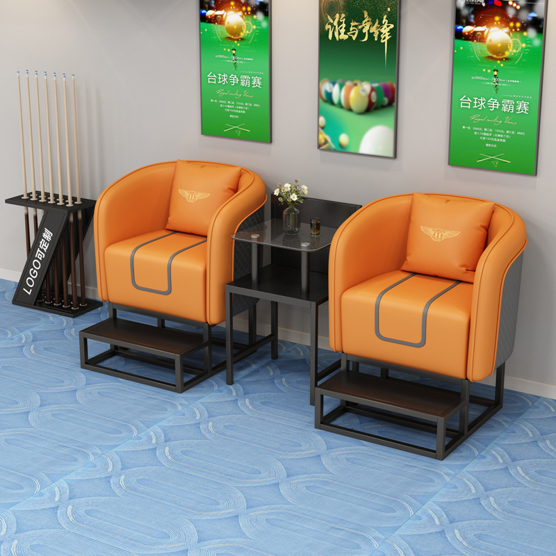 Sala de billar sofá de billar de alta gama club de billar silla de observación de pelolas sofá de observación de pelolas sala de ajedrez y tablero sala de pelota combinación de sofá