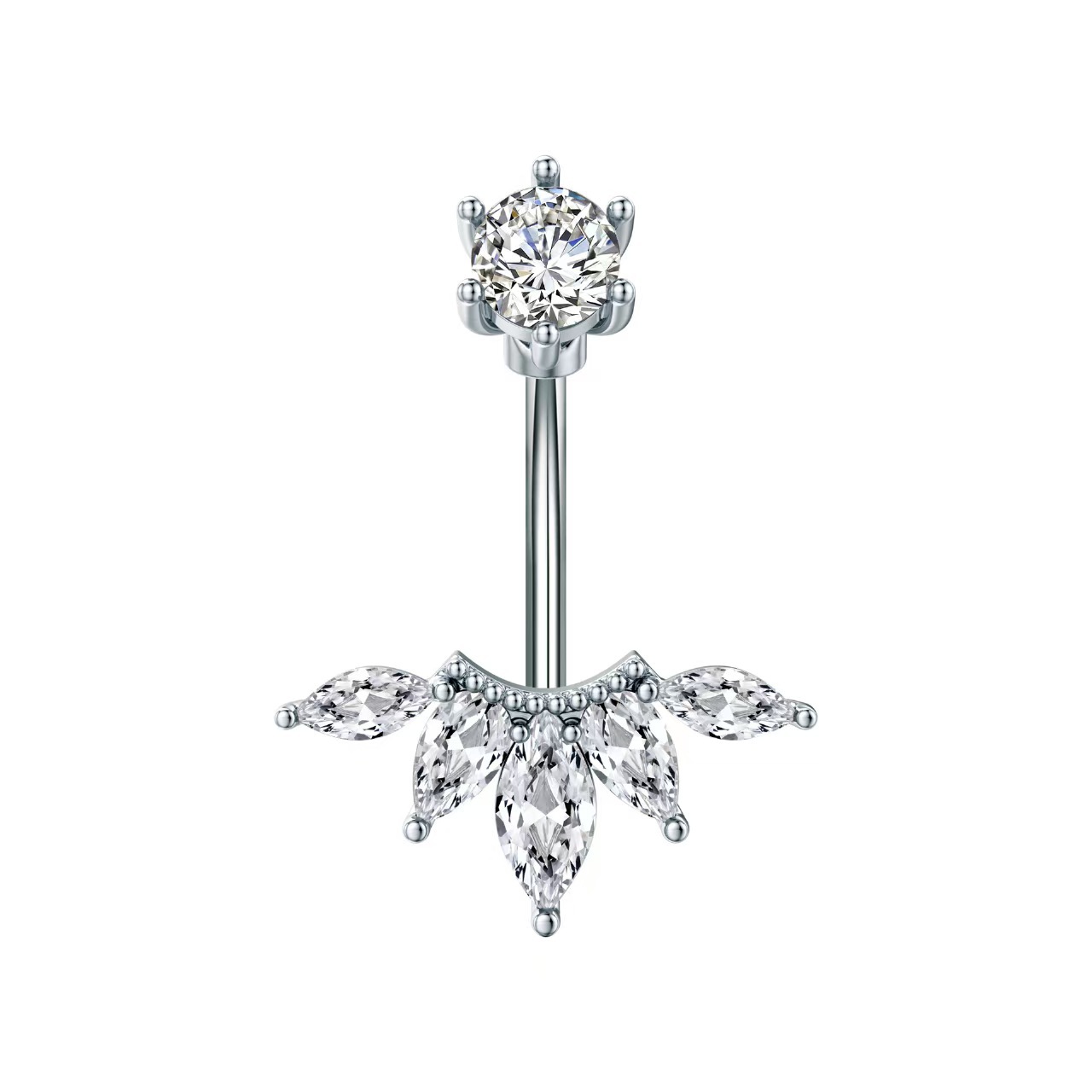 Pointed titanium steel lip stud product view