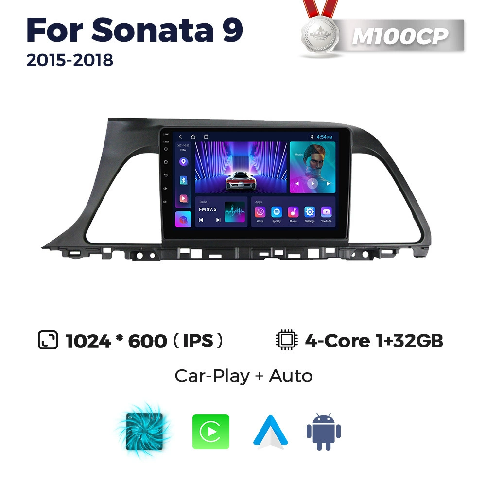 Подходит для Hyundai Sonata 9 15-18 навигация на Android с большим экраном, центральная панель 256Г