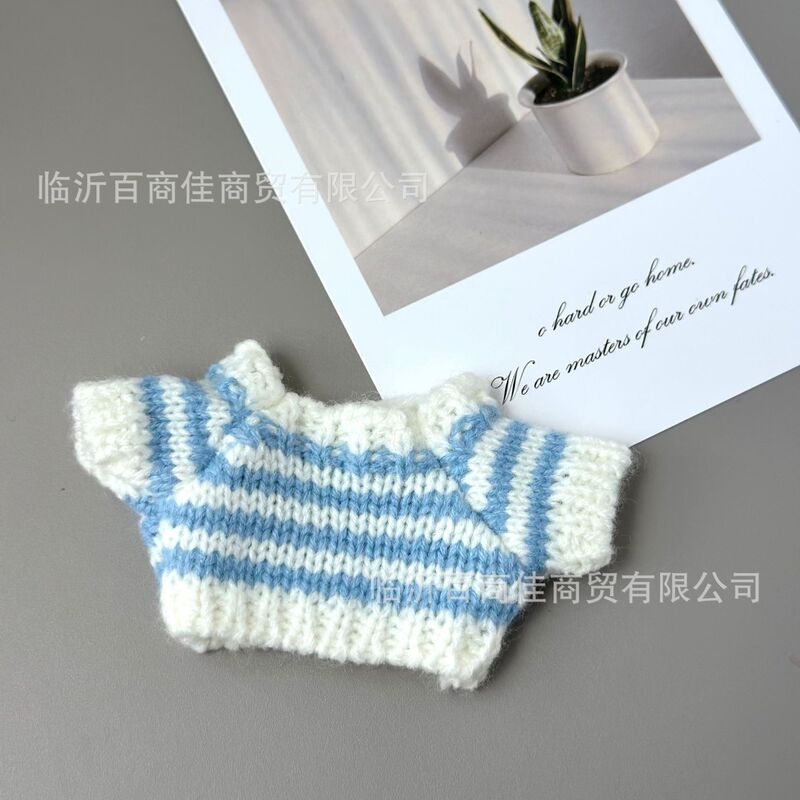 14cm掌门狗拉布布labubu毛衣棉花娃衣小熊衣服缺牙迷你服饰配饰|undefined