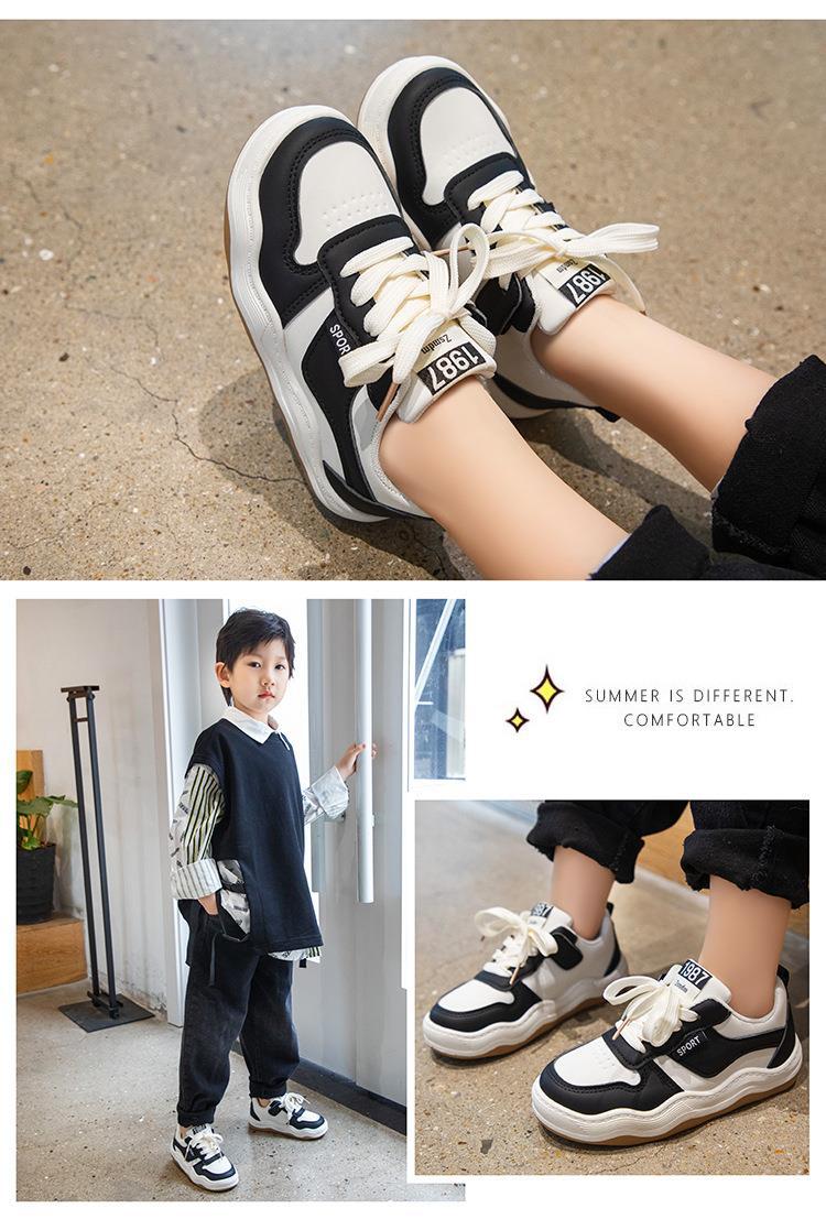 Children's Sports Shoes 2023 New Spring and Autumn Boys' Board Shoes Girls' Breathable Casual Shoes Middle and Big_voghion.com