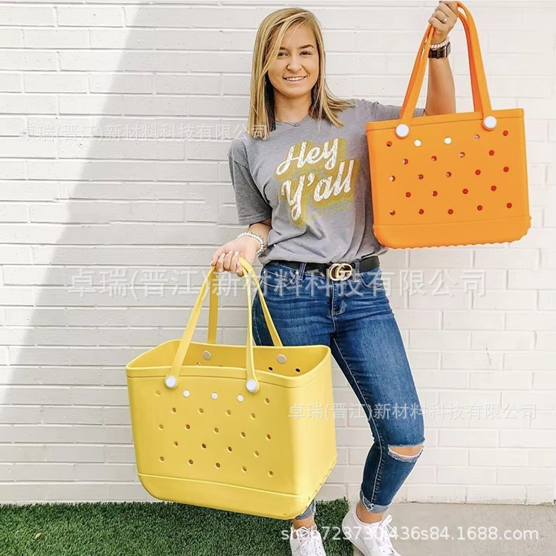 Cross-Border Factory Direct Supply 2024 Eva Hole Beach Bag Waterproof Easy-To-Clean Multifunctional Storage Bag Made of Eva Material Cross-Border Factory Direct Supply 2024 Eva Hole Beach Bag Waterproof Easy-To-Clean Multifunctional Storage Bag Made of Eva Material