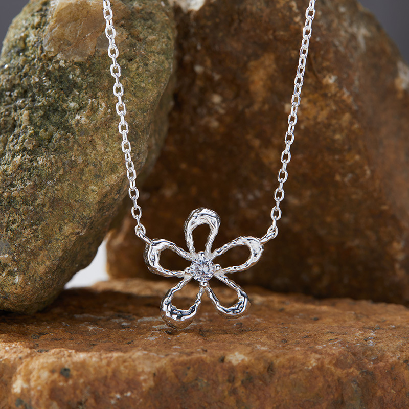 3g Weight Zircon Inlay Material Rings, Jewelry Set Classification cable chain Chain Type 1 Piece Quantity Casual, Daily Occasion 925 Sterling Silver Material Book, Flower Pattern All Seasons Season Women's Gender Elegant, Sweet, Simple Style, Korean Style Style 1 Piece 925 Sterling Silver Book Flower Zircon Cable Chain Rings Jewelry Set 12