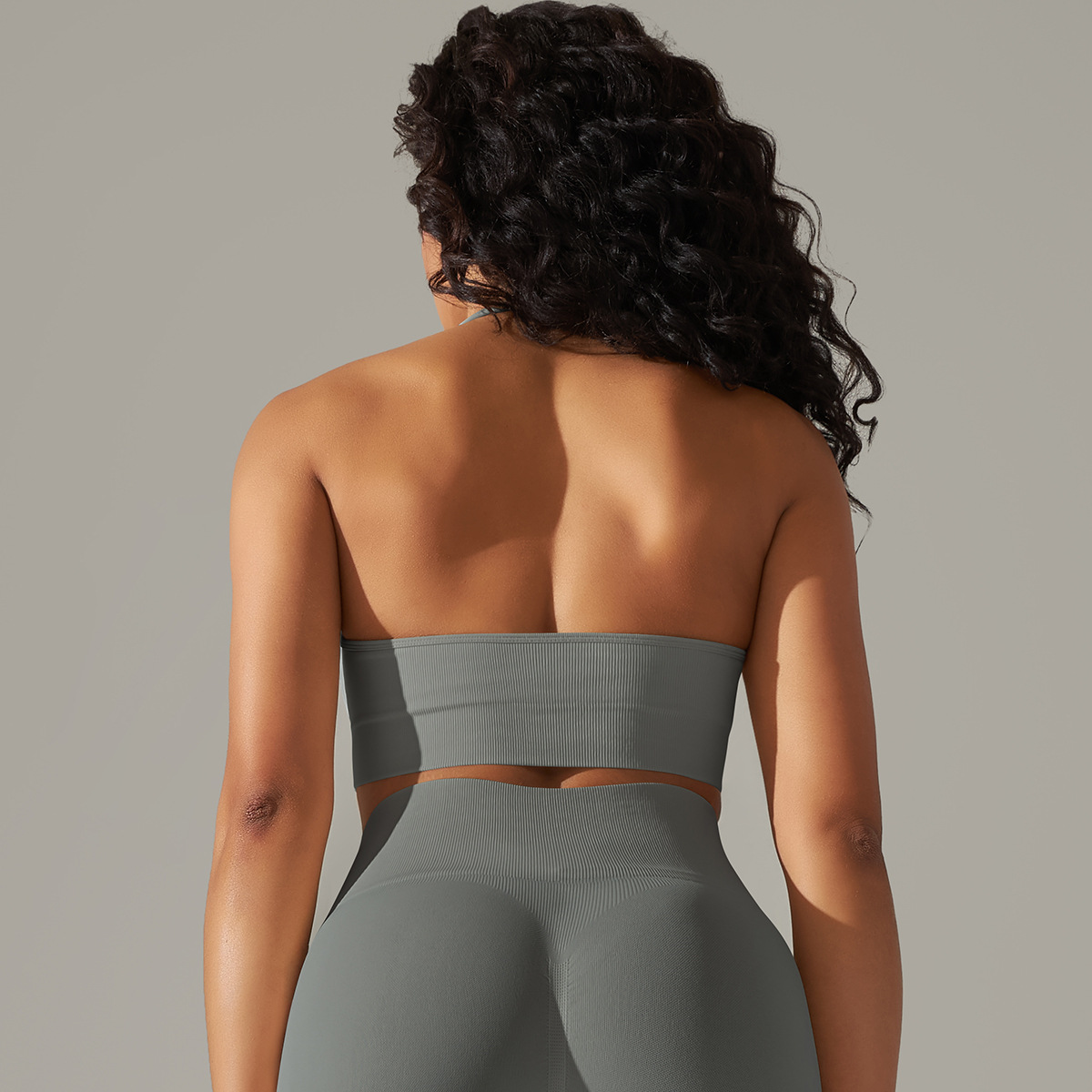 Gilet da yoga per donna, senza cuciture, ad asciugatura rapida, con reggiseno sportivo senza schienale, corsa, fitness, yoga_voghion.com