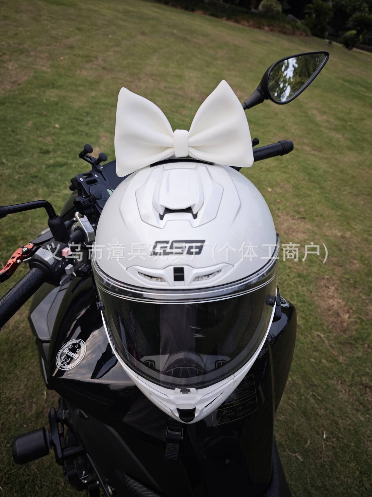 Motorcycle Helmet Bow Decoration Ornaments Modified Car Stickers Accessories Electric Vehicle Motorcycle Tail Three-Dimensional Doll