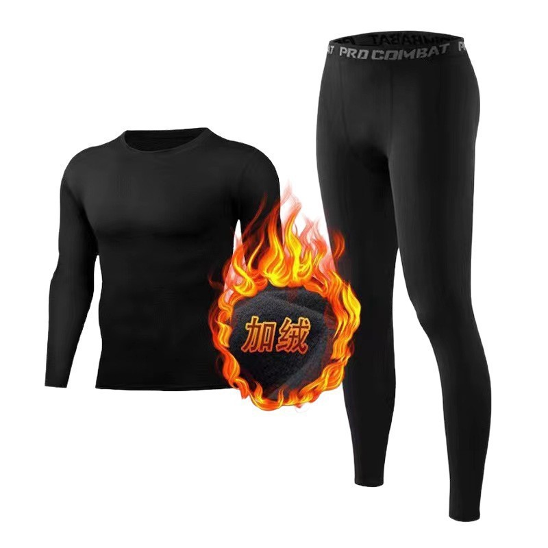 Invierno de camisa de calzado deportivo calentamiento al aire libre entrenamiento de entrenamiento de baloncesto elástico empalme leggings hombre