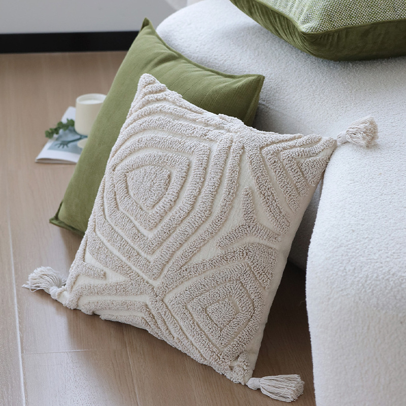 Almohada verde almohada sofá cojín modelo de ventana flotante decoración almohada trasera transfronteriza