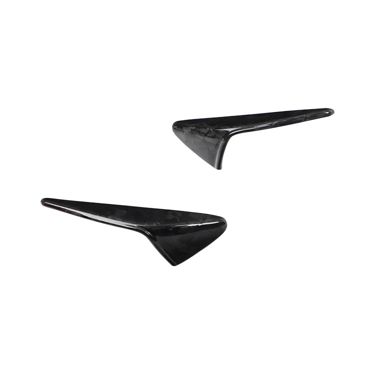 100% Real Carbon Fiber Camera Trim - For 2021 Tesla Model Y 3 - Bright Marble Leaf Board Turn Signal Cover