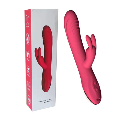 【】 Rabbit Vibration Rod Dual Motor AV Vibration Rod Female Self Pleasure Massager Rod 10 Frequency Strong Vibration Fun 