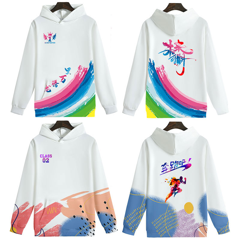 플리스 후드 스웨트셔츠