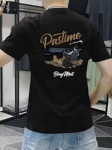 High-end American-style short-sleeved T-shirts for men, new summer couple's t-shirts, loose casual tops for men