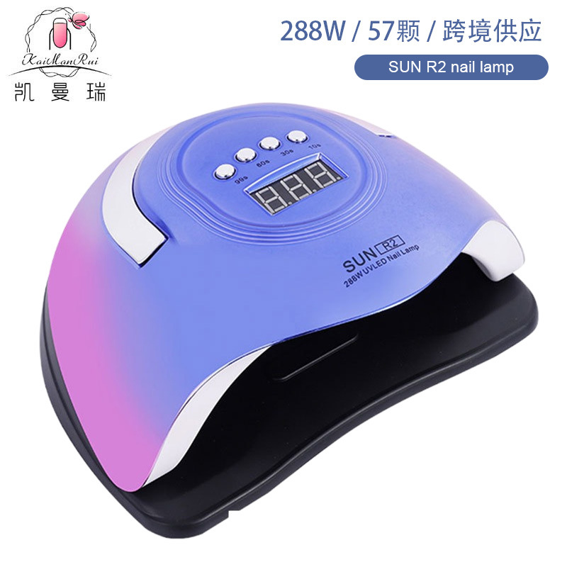 Lámpara de manicuras 288W de alta potencia de manicuras de manicuras lámpara de fototerapia de gel de manicuras de manicuras con mano conveniente de hornear lámpara transfronteriza