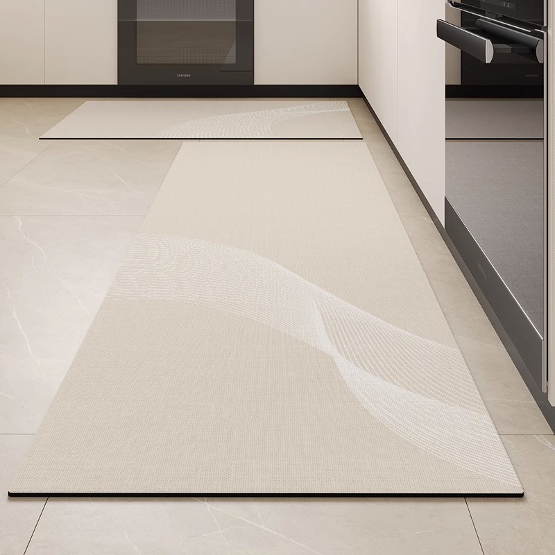 Alfombrilla de cocina simple, tira larga, alfombra de barro de diatomeas antideslizante, que absorbe agua y aceite, almohadilla de pie resistente a la suciedad de la puerta de corte doméstico