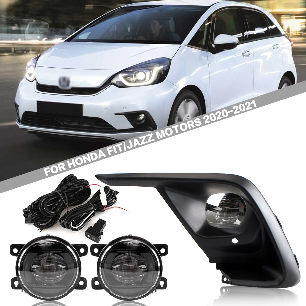 Aplicable a Honda 20 / 21 nuevo conjunto de lámpara de niebla delantera LED Fit, lámpara de barra delantera de lámpara diurna Fit en el extranjero
