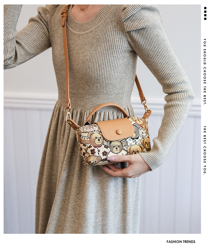 small bag women's bag Korean version ins style canvas bag trendy versatile women's shoulder messenger bag_voghion.com