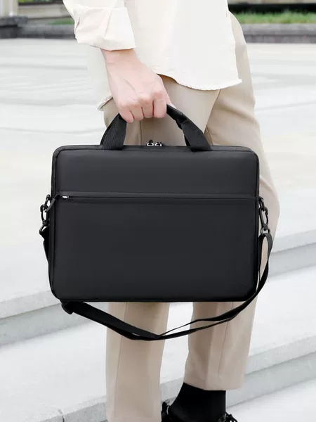 Lightweight and simple laptop bag for men and women, thin, stylish, large-capacity shoulder file bag, business handbag