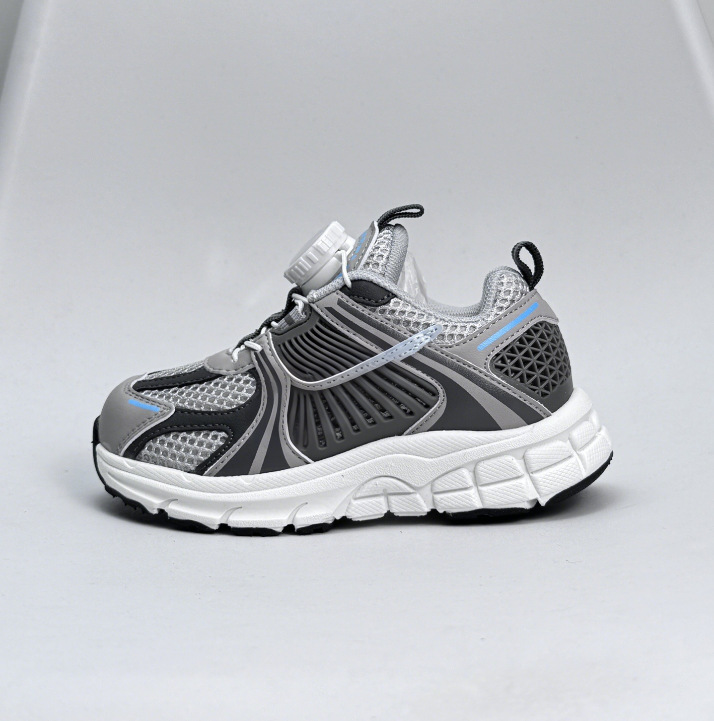 Retro Childrens Sneakers Boys Trainer Shoes With Button Design_voghion.com