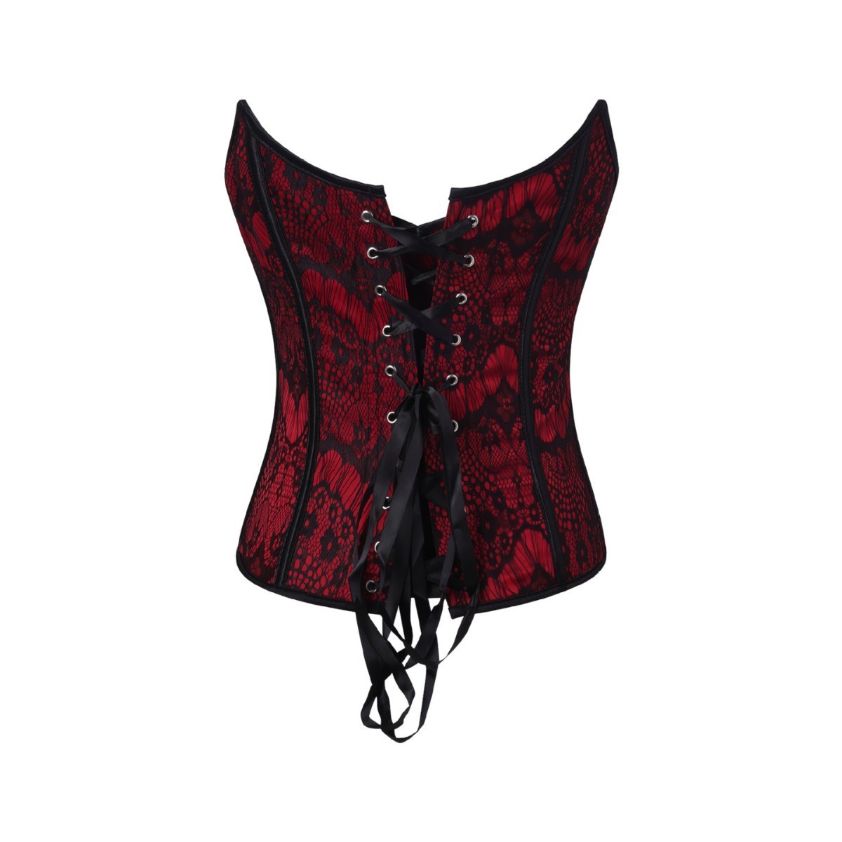 Europa y los Estados Unidos negro y rojo frente correa abdominal damas cintura cintura belleza corte hueso de pescado túnica