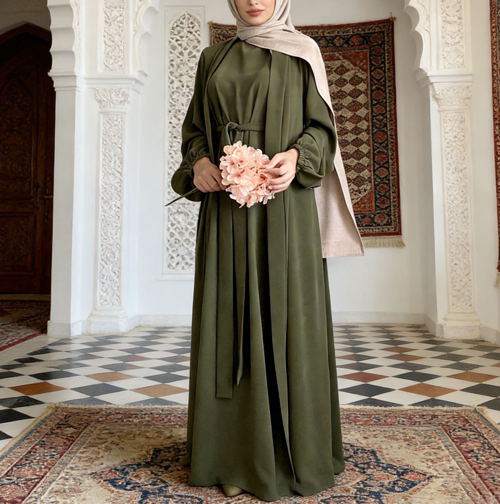 2026 New Cross-Border Abaya Turkish Dubai Robe Prayer Middle Eastern Muslim Women's Dress_ecoleips.com