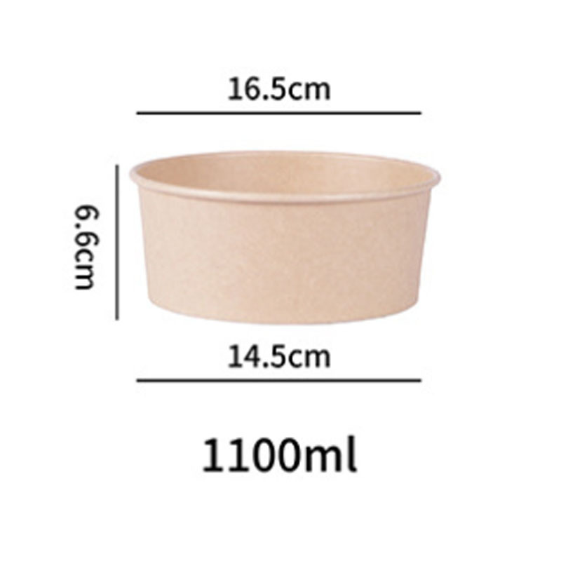 Ensaladera 1100ml 300 unidas/caja; papel kraft