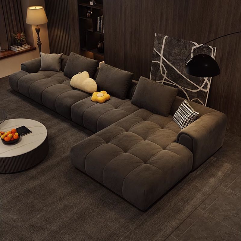 French Modern Light Luxury High-End Cloud Puff Marshmallow Cream Style Small Apartment Living Room Internet Celebrity Straight Sofa