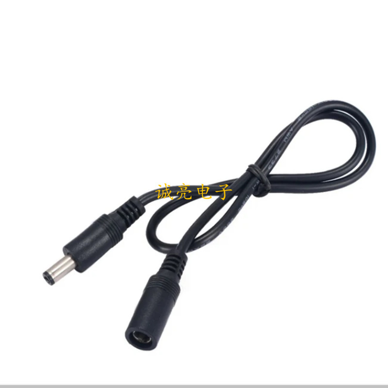 厂家直销 DC公母1米 连接器电源连接线 LED灯条PVC材质黑色连接线