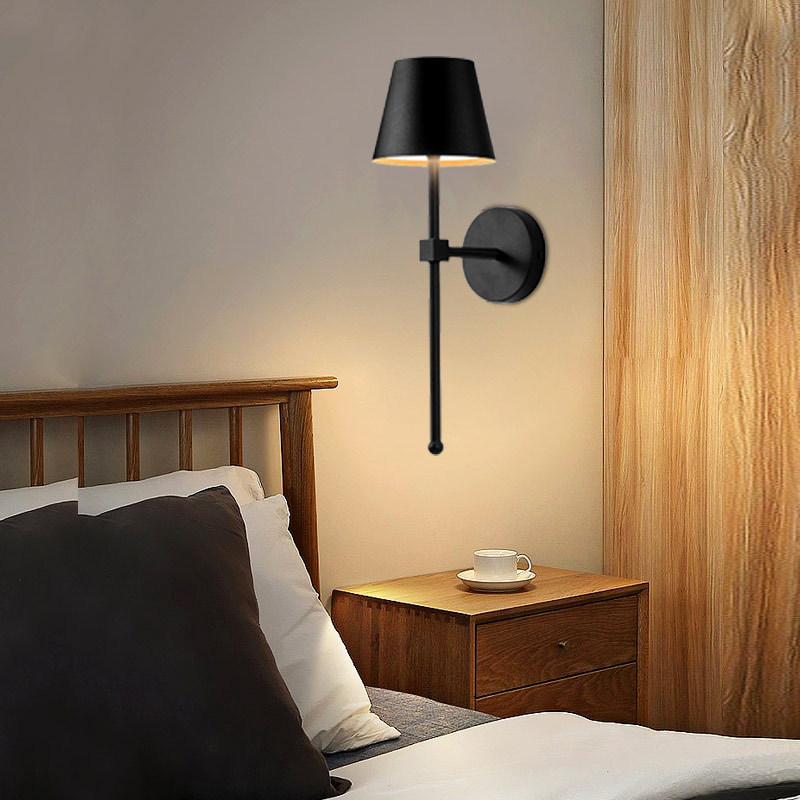 Lámpara de Pared Recargable sin Cableado, Hierro, ABS, Control Remoto, IP44 Impermeable, para Sala de Estar