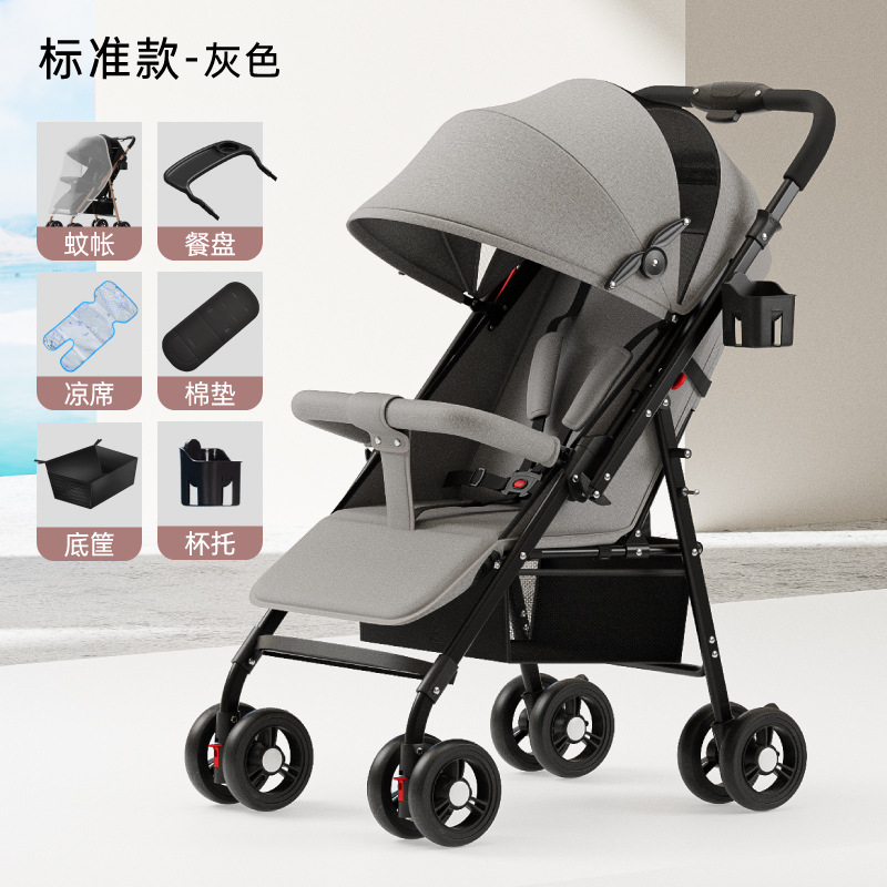 Mayorista bidireccional cochecito de bebé se puede sentar y acostarse bebé ultra ligero plegable pasear artefacto mágico para el recién nacido portátil