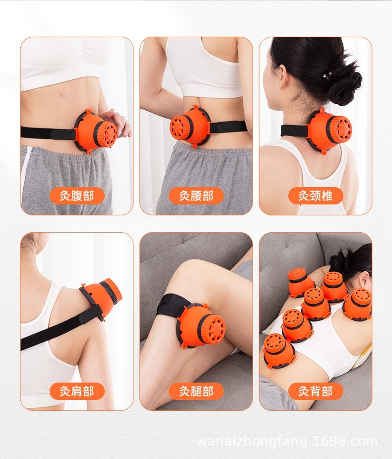 Portable Moxibustion Device Lei Huo Xue Wei Jiu Single Hole Acupoint Moxa Jar with 54 Moxa Sticks Essential Oil Straps Acupoint Chart Gift Box 450g overview