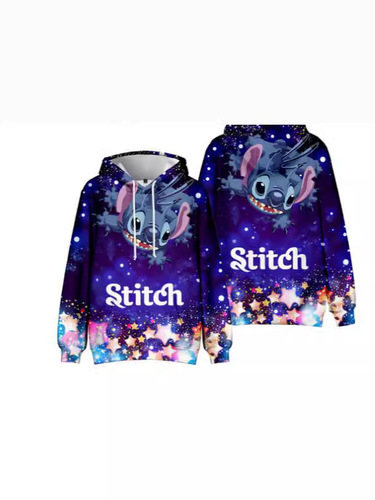 Stitch Cosplay Hoodie—Cross-Border European and American Cartoon 3D Digital Print Hoodie—Factory Direct Sales