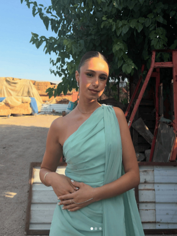独立站亚马逊跨境欧美女装时尚斜肩褶皱飘带修身气质连衣裙女|undefined