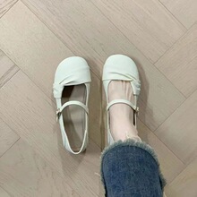 秋软底玛丽珍女小皮鞋鞋2025法式豆豆鞋ins学生小众平底晚风单鞋