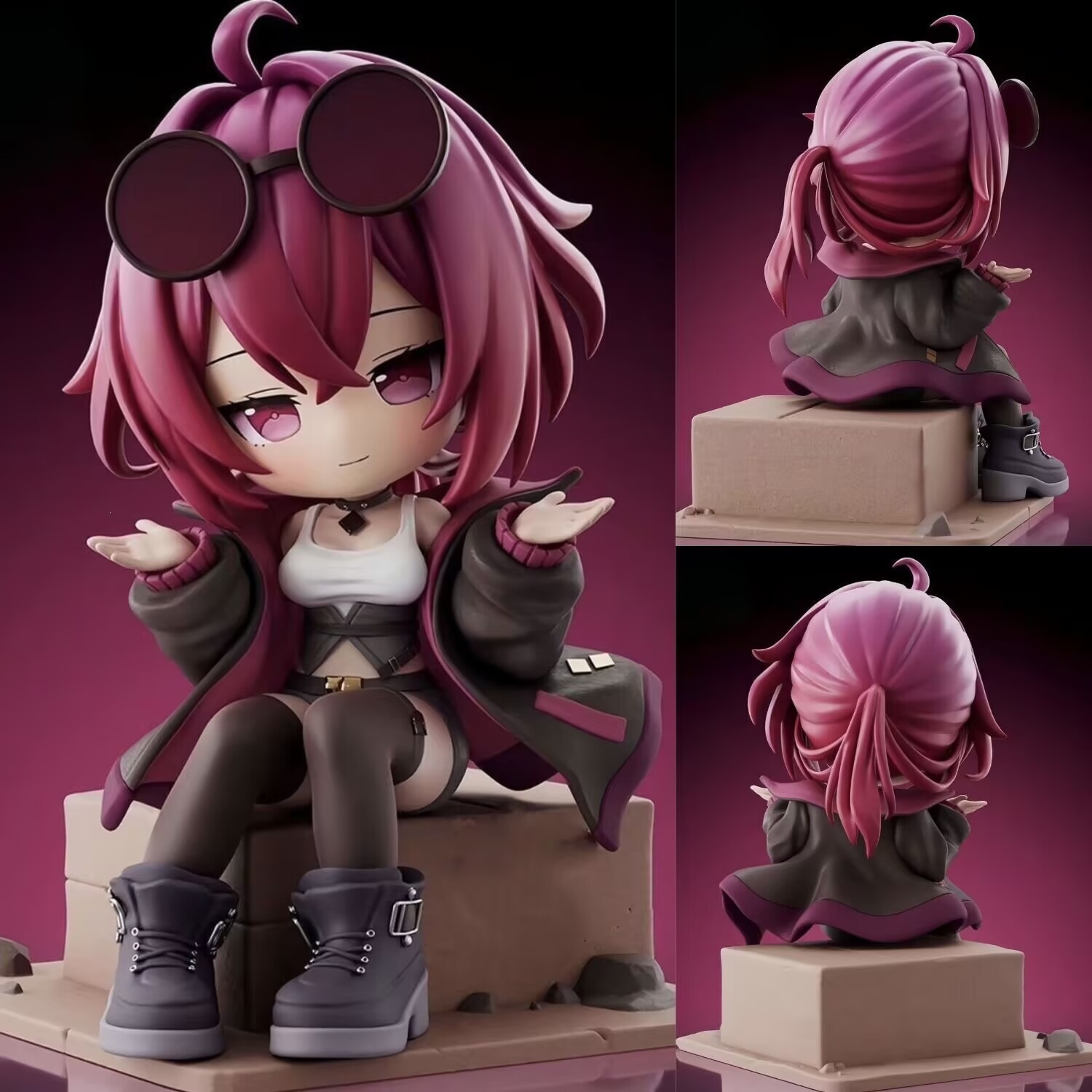 앉은 자세 SD 피규어 14cm PVC 책상 장식 선물용