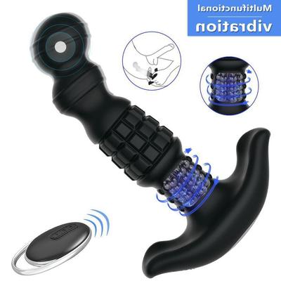 艾希亚前列腺按摩器遥控后庭肛塞360度变频旋转按摩电动穿戴自慰|ms