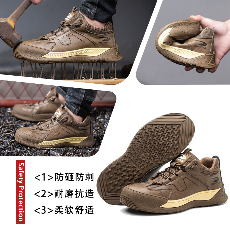 Zapatos de Seguridad Aislantes 6KV de Cuero de Microfibra Anti-aplastamiento Anti-perforación para Soldadura image 4