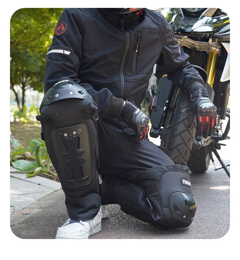 Motorcycle Knee Pads, Winter Velvet Warm Cycling Knee Pads, Old Cold Legs, Cold Protection, Electric Vehicle Anti-Fall Knee Pads and Elbow Pads