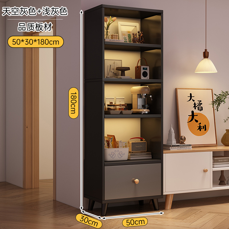 Estante de libros Estante de piso Gabinete doméstico Salón contra la pared Gabinete de exhibición del dormitorio Gabinete de televisión junto al armario de almacenamiento